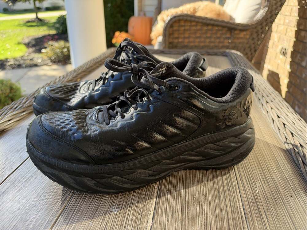 Hoka One One Bondi SR Men's Size 12 Black Work Shoes Non Slip 1110520. No Soles